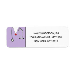 Etiquetas de dirección de devolución de enfermera