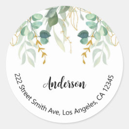 Etiquetas de dirección de devolución de floral