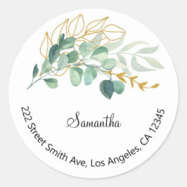 Etiquetas de dirección de devolución de floral