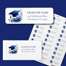 Etiquetas de dirección de devolución de graduados