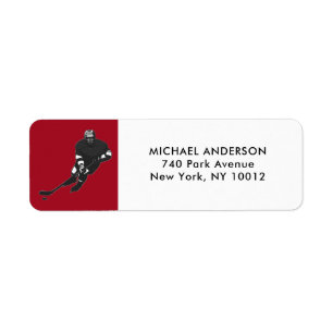Etiquetas de dirección de devolución de hockey