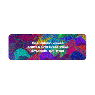 Etiquetas de dirección de devolución de hojas de n