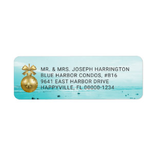 Etiquetas de dirección de devolución de Navidad de