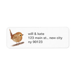 Etiquetas de dirección de devolución de pájaro de 