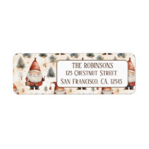 Etiquetas de dirección de devolución de Papá Noel 