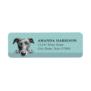 Etiquetas de dirección de devolución de perro galg