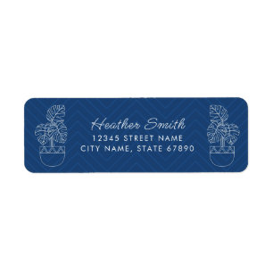 Etiquetas de dirección de devolución de planta de 