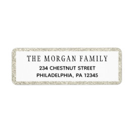 Etiquetas de dirección de devolución de Purpurina 