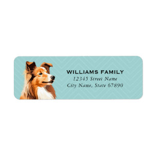 Etiquetas de dirección de devolución de Sheepdog d