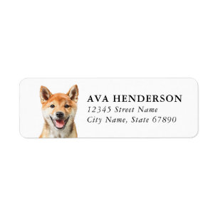 Etiquetas de dirección de devolución de Shiba Inu