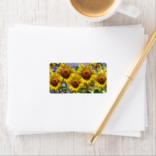 Etiquetas de dirección de devolución Girasol Marip
