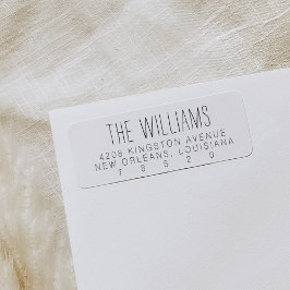 Etiquetas de dirección de devolución minimalistas