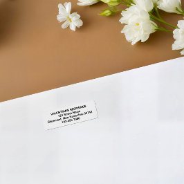 Etiquetas de dirección de devolución para boda en