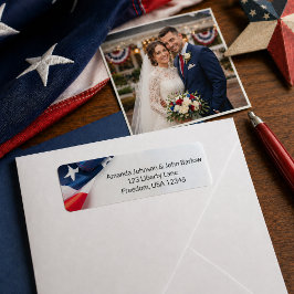 Etiquetas de dirección de devolución para bodas co