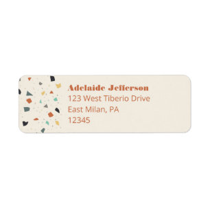 Etiquetas de dirección de devolución Terrazzo Ti