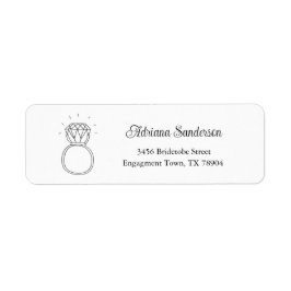 Etiquetas de dirección de ducha de novia, Pegatina