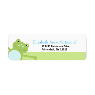 Etiquetas de dirección de encargo del Froggy de l
