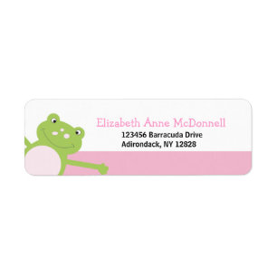 Etiquetas de dirección de encargo del Froggy de l