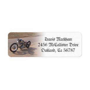 Etiquetas de dirección de encargo del motorista d