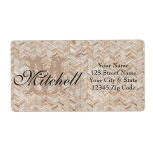 Etiquetas de dirección de envío de cuero personali