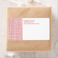 Etiquetas de dirección de envío RED LINE KNIT