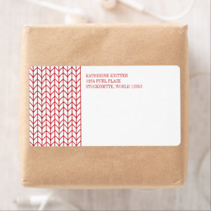 Etiquetas de dirección de envío RED LINE KNIT