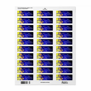 Etiquetas de dirección de Fleur de Lei Custom