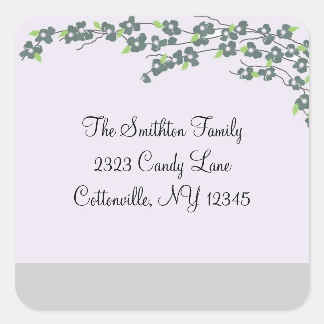 Etiquetas de dirección de floretes (Anverso)