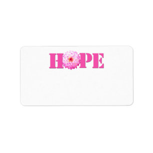Etiquetas de dirección de foto de Pink HOPE Dahlia