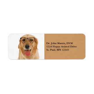 Etiquetas de dirección de Golden Retriever Labrado