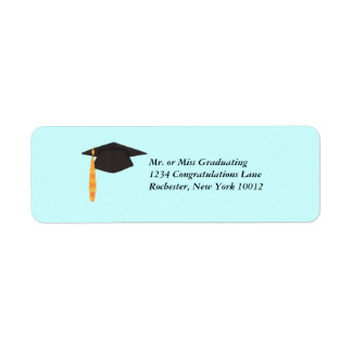 Etiquetas de dirección de graduación de gorra de g