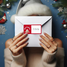 Etiquetas de dirección de graffiti navideño rojo