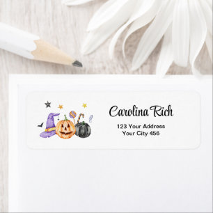 Etiquetas de dirección de Halloween