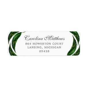 Etiquetas de dirección de hojas en negrita  Verde