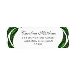 Etiquetas de dirección de hojas negrita | Verde os
