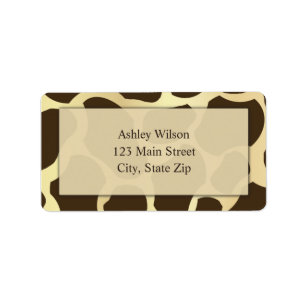 Etiquetas de dirección de impresión de jirafa