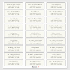 Etiquetas de dirección de invitado Black / Ecru co
