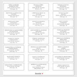 Etiquetas de dirección de invitado boda Pegatina d