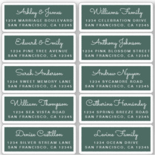 Etiquetas de dirección de invitado de Boda de cali
