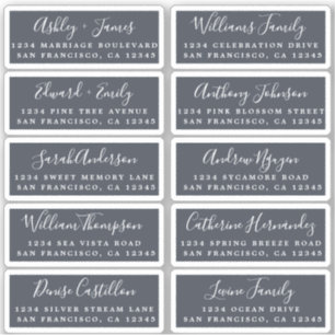 Etiquetas de dirección de invitado de Boda de cali