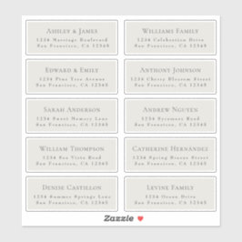 Etiquetas de dirección de invitado de Boda de pers