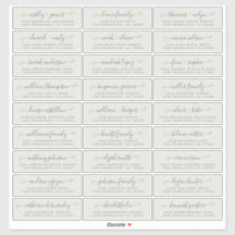 Etiquetas de dirección de invitado de Boda de pers