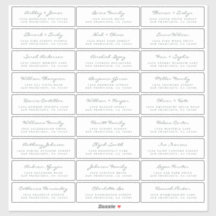 Etiquetas de dirección de invitado de Boda de pers
