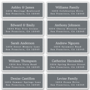 Etiquetas de dirección de invitado de Boda de pers