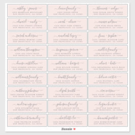Etiquetas de dirección de invitado de Boda de pers