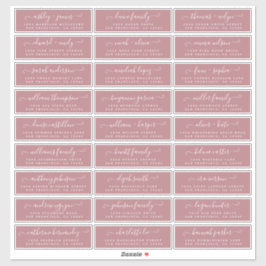 Etiquetas de dirección de invitado de Boda de pers