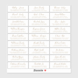 Etiquetas de dirección de invitado de Boda de pers