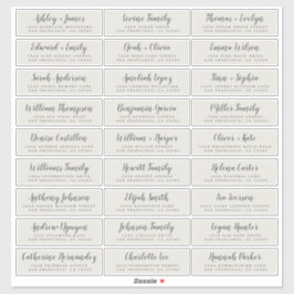 Etiquetas de dirección de invitado de Boda de pers