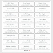 Etiquetas de dirección de invitado de Boda de pers