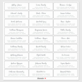 Etiquetas de dirección de invitado de Boda de pers